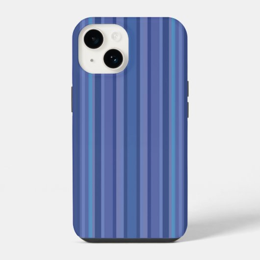 Coque Pour iPhone 14 Moderne Rayure Bleue Violette (Verso)