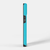 Coque Pour iPhone 14 Moderne simple Monogramme Aqua Turquoise (Côté droit)