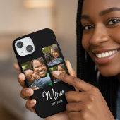 Coque Pour iPhone 14 Mom Established Modern Script Black 3 Photo