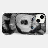 Coque Pour iPhone 14 Mon bébé coque iphone d'yeux bleus (Verso (horizontal))