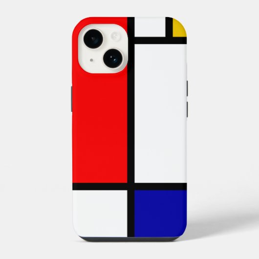Coque Pour iPhone 14 Mondrian 1 (Verso)