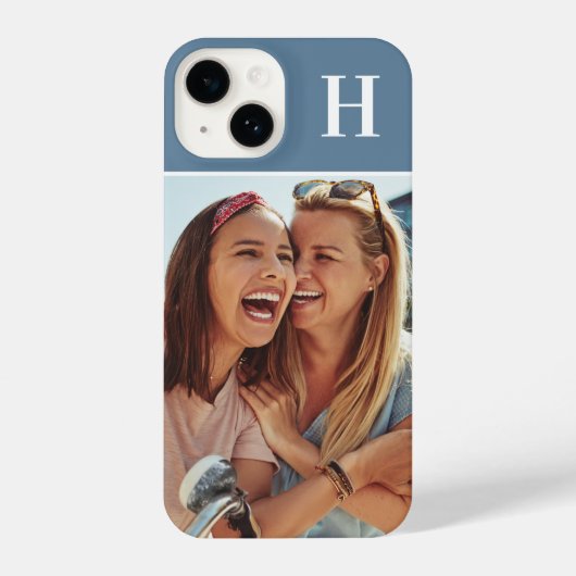 Coque Pour iPhone 14 Monogram Initial Photograph Modern (Verso)