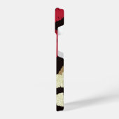 Coque Pour iPhone 14 Monogramme à lèvres rouges sophistiqué (Côté gauche)