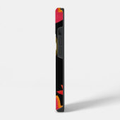 Coque Pour iPhone 14 monogramme avec fleurs (Côté gauche)