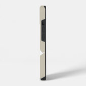 Coque Pour iPhone 14 Monogramme blanc en flocage d'avoine gras moderne (Côté gauche)