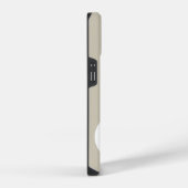 Coque Pour iPhone 14 Monogramme blanc en flocage d'avoine gras moderne (Côté droit)