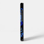 Coque Pour iPhone 14 Monogramme Bleu Créatif (Côté gauche)