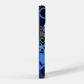 Coque Pour iPhone 14 Monogramme Bleu Créatif (Côté droit)