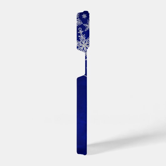 Coque Pour iPhone 14 Monogramme Bleu du ski de descente (Côté droit)