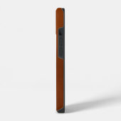 Coque Pour iPhone 14 Monogramme Bohème Simple Orange Brûlé Rustique (Côté gauche)