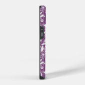 Coque Pour iPhone 14 Monogramme Botanique Violet (Côté droit)