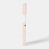 Coque Pour iPhone 14 Monogramme Brush Calligraphie Photo Blush rose (Côté droit)