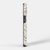 Coque Pour iPhone 14 Monogramme Chic Zèbre (Côté droit)