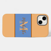 Coque Pour iPhone 14 Monogramme Coque-Mate iPhone 14 coque (Verso (horizontal))