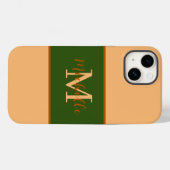 Coque Pour iPhone 14 Monogramme Coque-Mate iPhone 14 coque (Verso (horizontal))