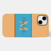 Coque Pour iPhone 14 Monogramme Coque-Mate iPhone 14 coque (Verso (horizontal))