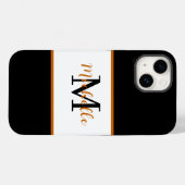 Coque Pour iPhone 14 Monogramme Coque-Mate iPhone 14 coque (Verso (horizontal))