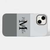 Coque Pour iPhone 14 Monogramme Coque-Mate iPhone 14 coque (Verso (horizontal))