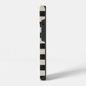 Coque Pour iPhone 14 Monogramme de bandes noires rustiques (Côté gauche)