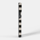 Coque Pour iPhone 14 Monogramme de bandes noires rustiques (Côté droit)