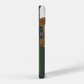 Coque Pour iPhone 14 Monogramme de cercles dorés bronze vert abstrait (Côté droit)