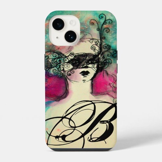 COQUE POUR iPhone 14 MONOGRAMME DE CHARME (Verso)