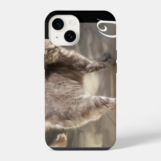 COQUE POUR iPhone 14 MONOGRAMME DE CHAT TURC (Verso)