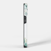 Coque Pour iPhone 14 Monogramme de fougères de forêt de feuillus d'euca (Côté droit)