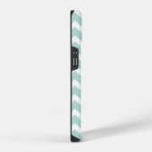 Coque Pour iPhone 14 Monogramme de menthe Chevron (Côté droit)