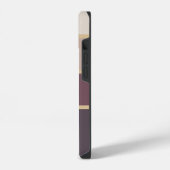 Coque Pour iPhone 14 Monogramme de nom moderne à rayures larges (Côté gauche)