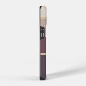 Coque Pour iPhone 14 Monogramme de nom moderne à rayures larges (Côté droit)