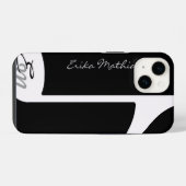 Coque Pour iPhone 14 Monogramme de note de musique (Verso Horizontal)