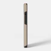 Coque Pour iPhone 14 Monogramme d'or brossé beige simple (Côté gauche)
