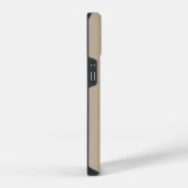 Coque Pour iPhone 14 Monogramme d'or brossé beige simple (Côté droit)