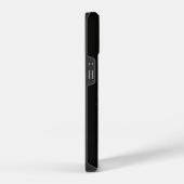 Coque Pour iPhone 14 Monogramme floral céleste de chat noir (Côté droit)