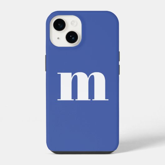 Coque Pour iPhone 14 Monogramme Initial Moderne (Verso)