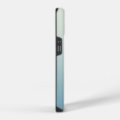 Coque Pour iPhone 14 Monogramme Initial Nom Dégradé de Teal Aqua Modern (Côté droit)