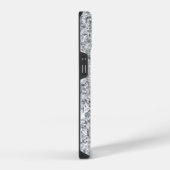 Coque Pour iPhone 14 Monogramme Initial Nom Paillettes Argent Tendance (Côté droit)