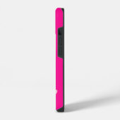 Coque Pour iPhone 14 Monogramme Initial Rose Chaud (Côté gauche)