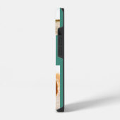 Coque Pour iPhone 14 Monogramme initial vert brillant (Côté gauche)