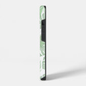 Coque Pour iPhone 14 Monogramme Initiales Élégantes Feuilles de Palmier (Côté gauche)