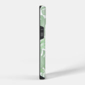 Coque Pour iPhone 14 Monogramme Initiales Élégantes Feuilles de Palmier (Côté droit)