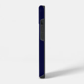 Coque Pour iPhone 14 Monogramme minimal bleu marine (Côté gauche)