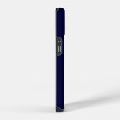 Coque Pour iPhone 14 Monogramme minimal bleu marine (Côté droit)