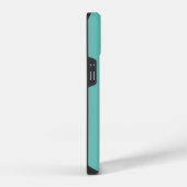 Coque Pour iPhone 14 Monogramme minimal bleu moderne (Côté droit)