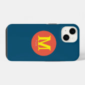 Coque Pour iPhone 14 Monogramme minimal du coucher du soleil (Verso Horizontal)