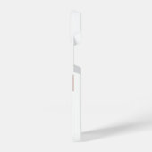 Coque Pour iPhone 14 Monogramme moderne beige et vin (Côté gauche)