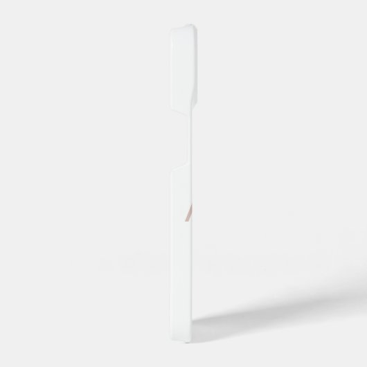 Coque Pour iPhone 14 Monogramme moderne beige et vin (Côté droit)