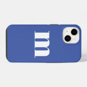 Coque Pour iPhone 14 Monogramme moderne initial (Verso Horizontal)