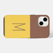 Coque Pour iPhone 14 Monogramme Moderne Initiales Classiques  (Verso Horizontal)